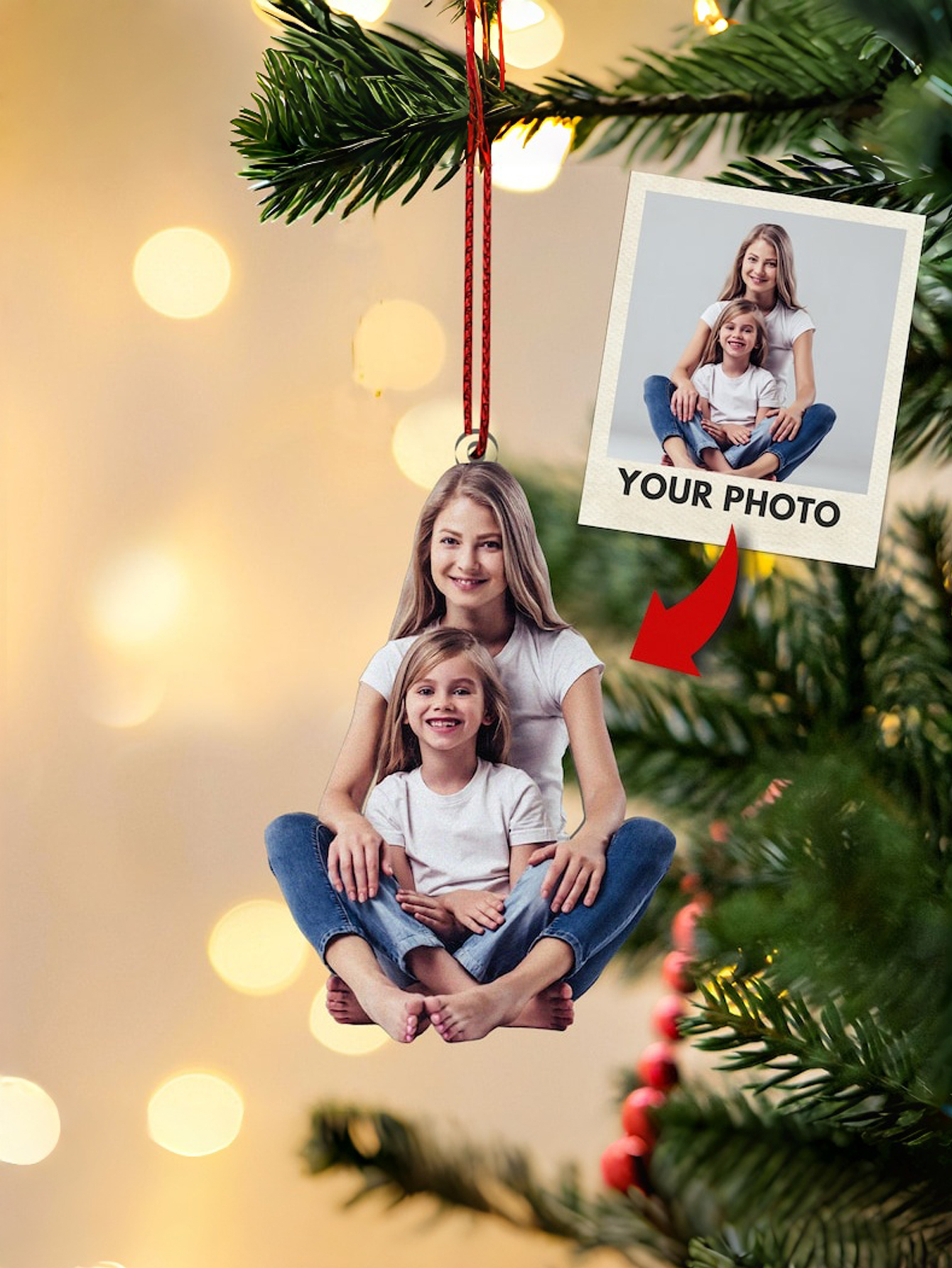 Custom Christmas Photo Acrylic Decorations
